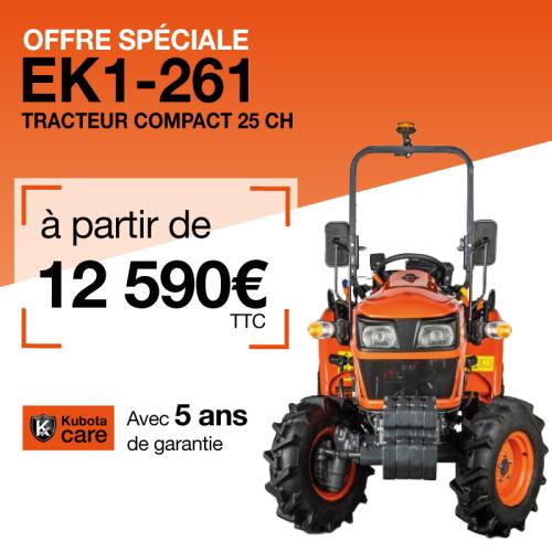 OFFRE SPECIALE - Kubota EK1-261 à partir de 12 590 € TTC